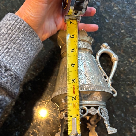 Ornate Silver Plate Pitcher - Picture 4 of 5